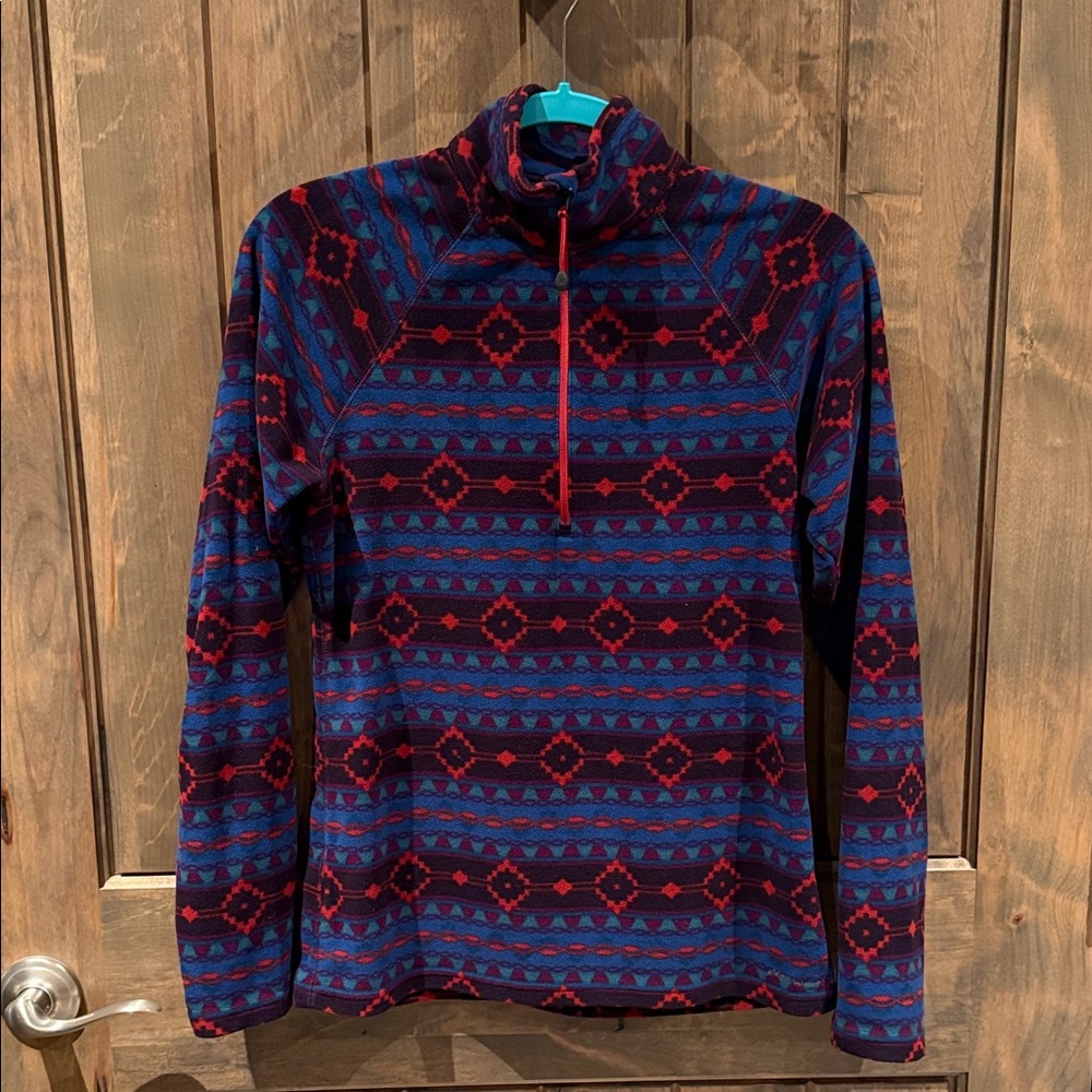 Patterned Half-Zip Pullover - image 1